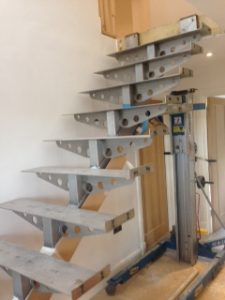 Stainless steel staircase