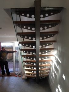 Stainless steel staircase