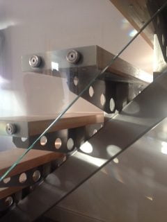 Stainless steel staircase