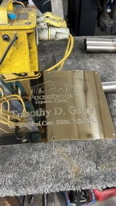 Brass plaque - Mirror Polished